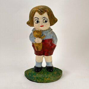 Vtg Hubley 46 Bobby Blake Cast Iron Door Stop Grace Drayton Cambells Soup 30s